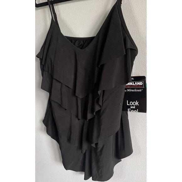 NWT MIRACLESUIT TANKINI SWIMSUIT TOP Look Feel Slimmer Womens Size 10 - Picture 3 of 11